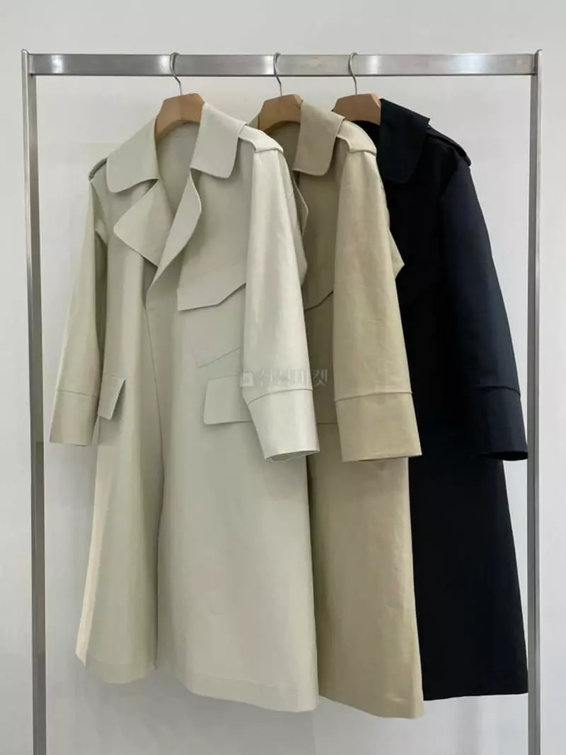 Taste - Korean Women Fashion - #womensfashion - Long Almond Trench Coat - 2