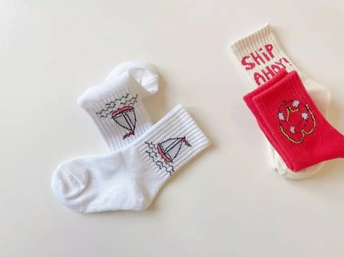 Teamand - Korean Children Fashion - #childofig - Travel Socks [set of 3] - 4