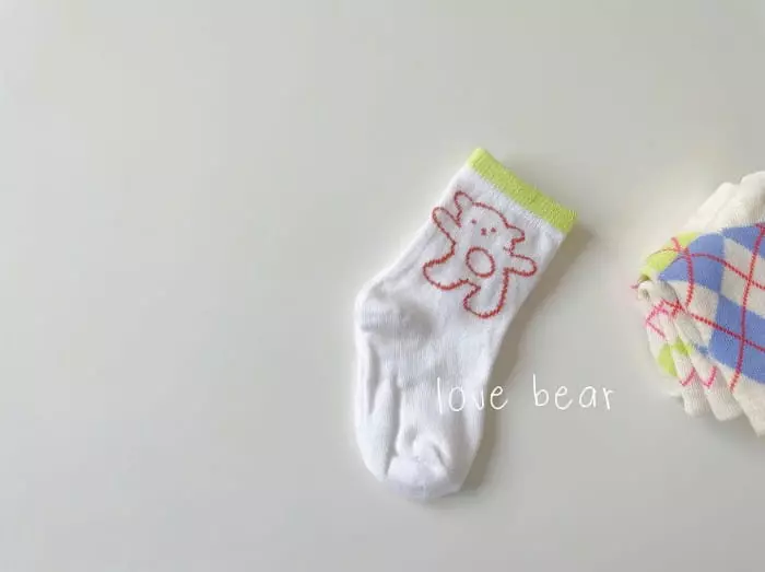 Teamand - Korean Children Fashion - #fashionkids - Brrr Bear Socks [set of 3] - 6