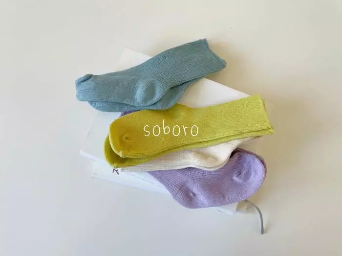 Teamand - Korean Children Fashion - #prettylittlegirls - Soboro Socks [set of 4] - 2
