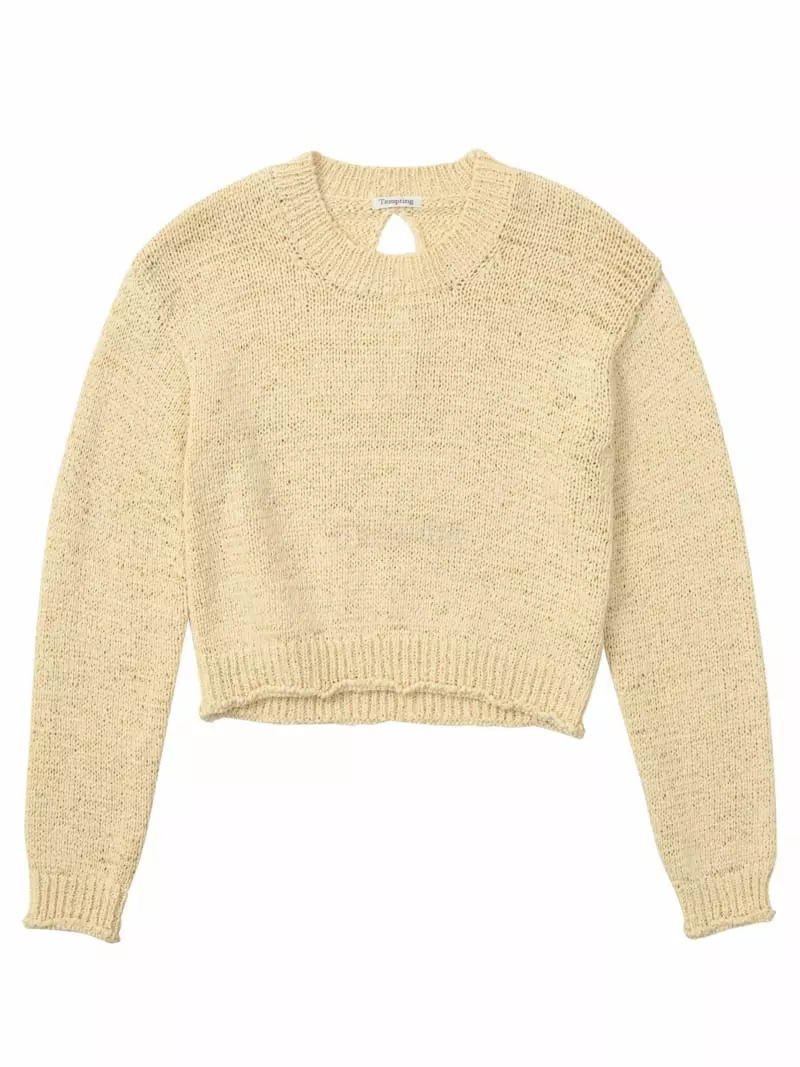 Tempting - Korean Women Fashion - #womensfashion - Back Hole Knit Tee - 4