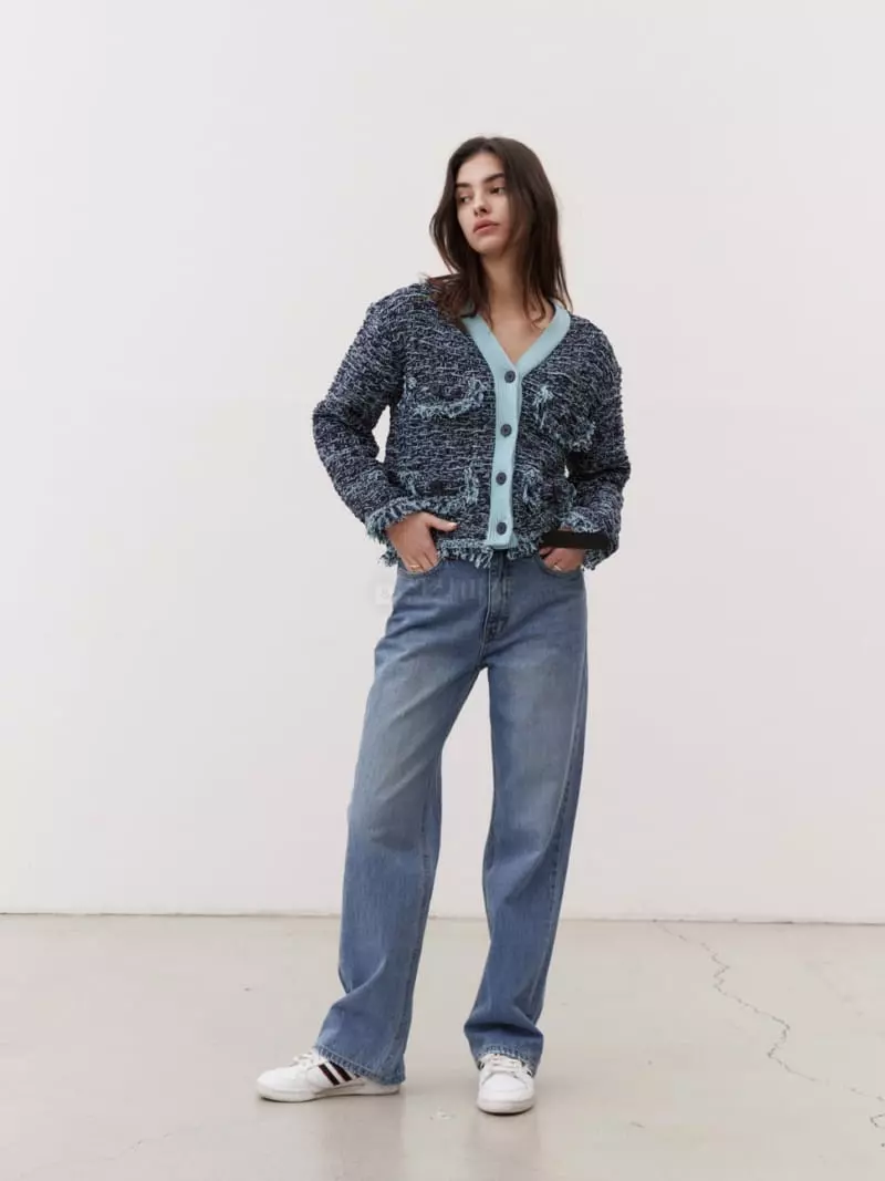 Tempting - Korean Women Fashion - #momslook - Tweed Cardigan - 2