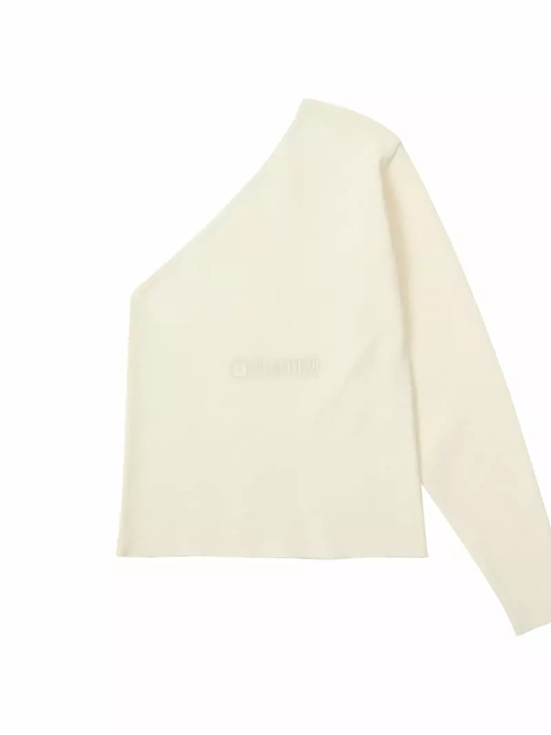 Tempting - Korean Women Fashion - #thelittlethings - One Shoulder Knit Tee - 4
