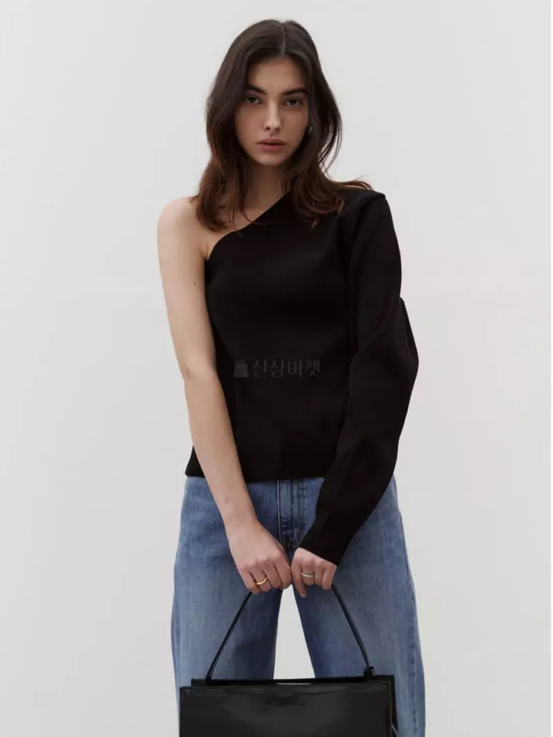 Tempting - Korean Women Fashion - #thatsdarling - One Shoulder Knit Tee - 2