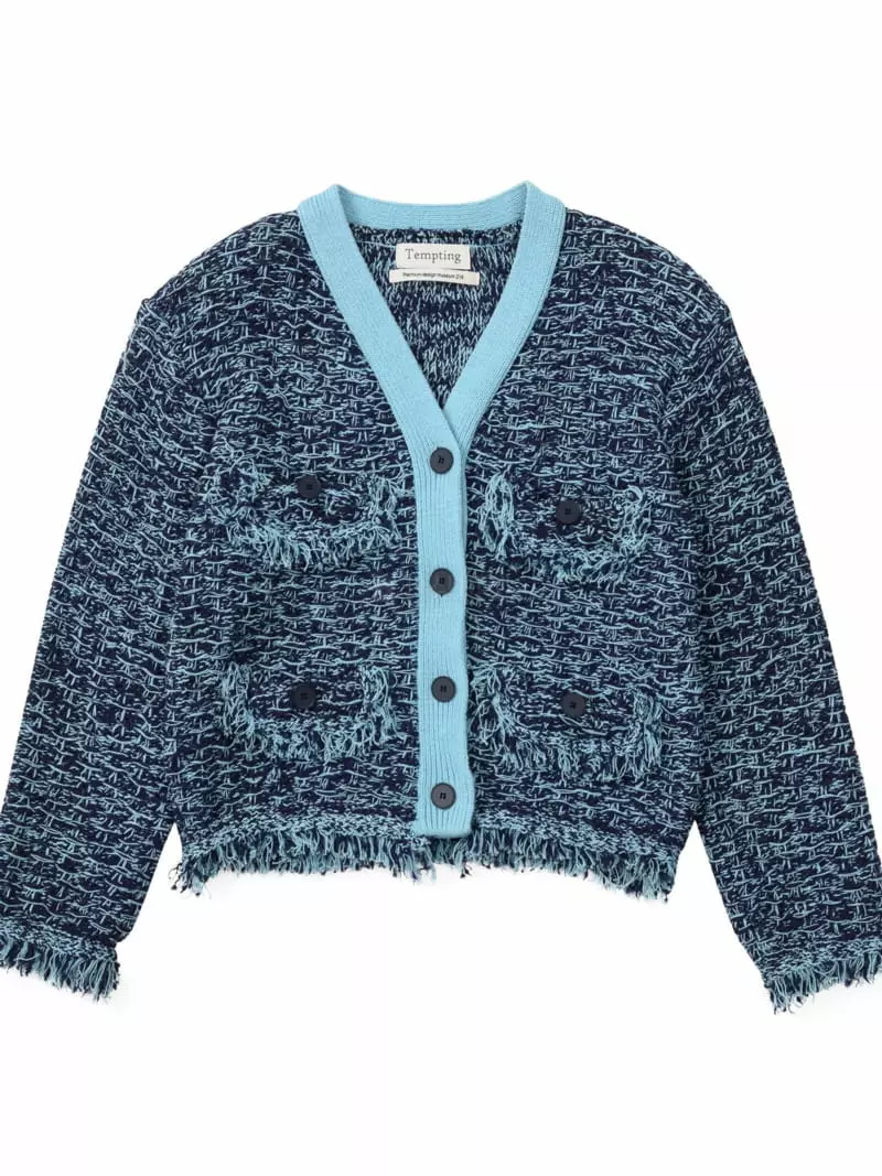Tempting - Korean Women Fashion - #womensfashion - Tweed Cardigan - 3
