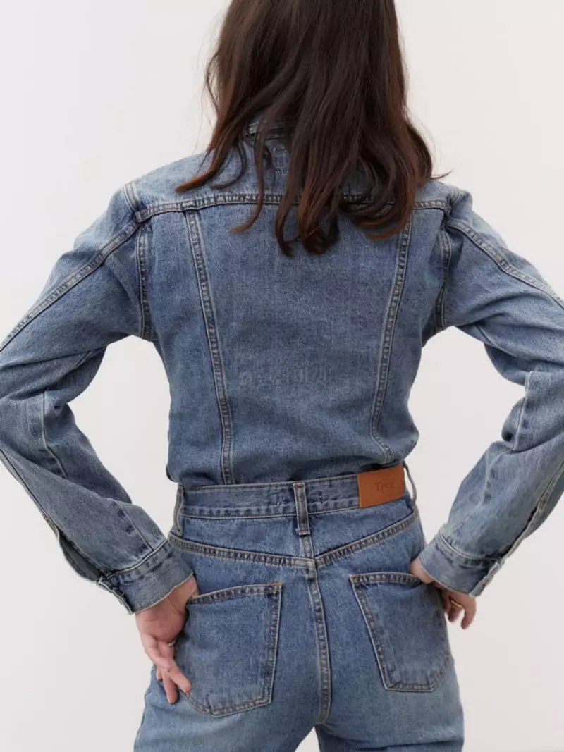 Tempting - Korean Women Fashion - #momslook - Stella Denim Jacket - 4
