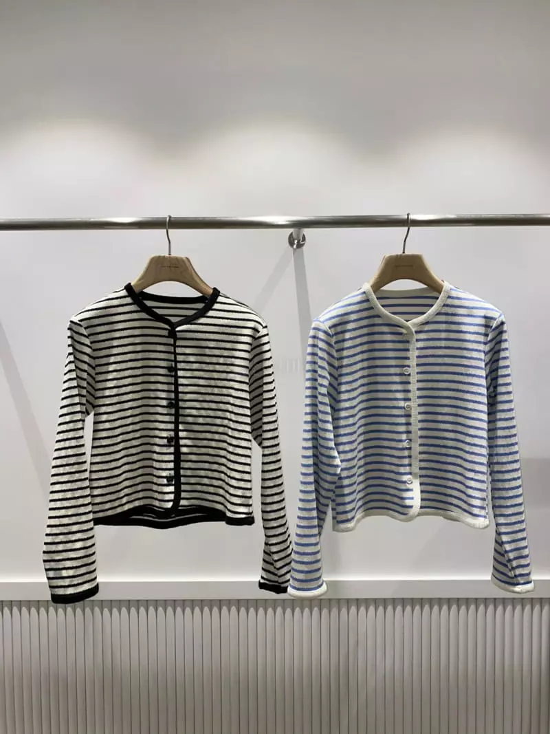 The Edition - Korean Women Fashion - #momslook - Celin Stripe Cardigan - 2
