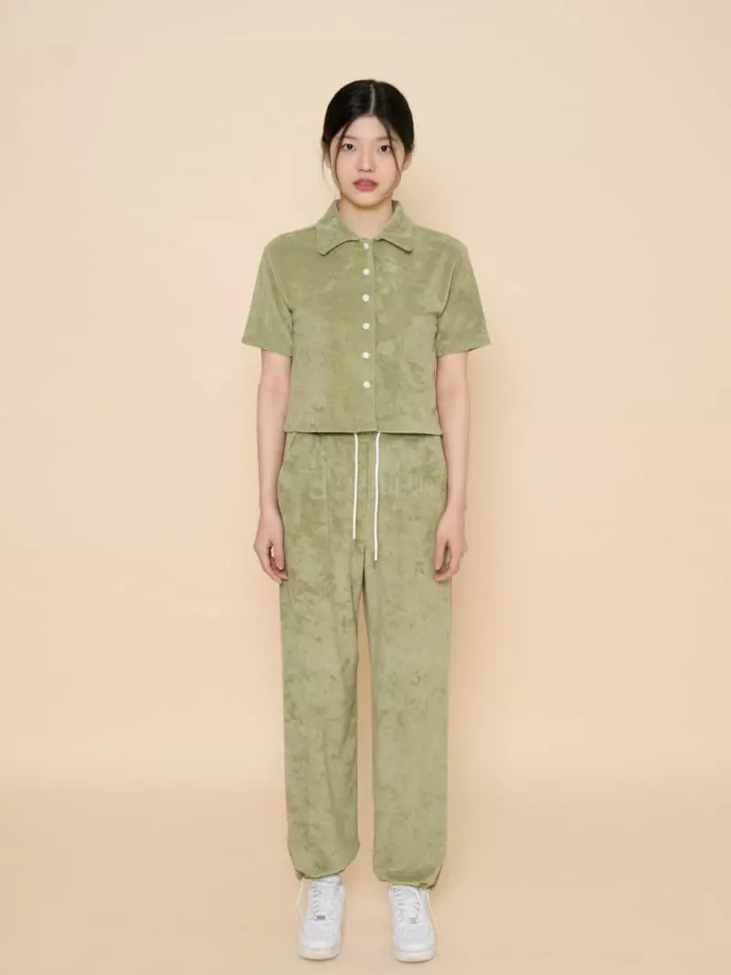 The Edition - Korean Women Fashion - #momslook - Terry Top Bottom Set 