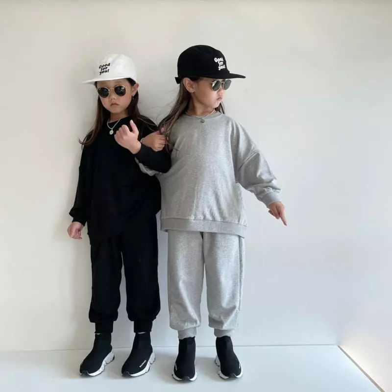 The Grey - Korean Children Fashion - #Kfashion4kids - Muzi Top Bottom Set - 11