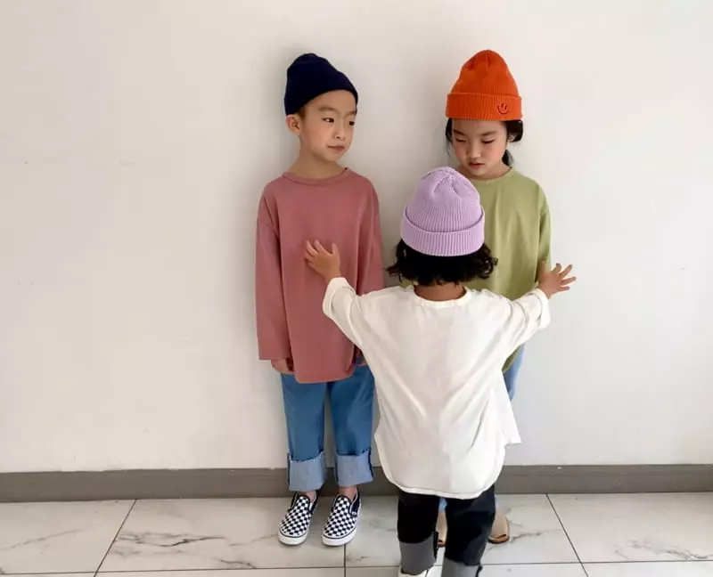 The Grey - Korean Children Fashion - #Kfashion4kids - Washing Loose Tee - 5