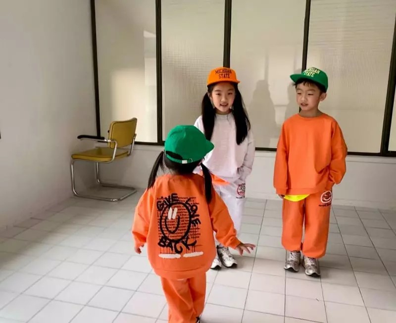 The Grey - Korean Children Fashion - #childrensboutique - Smile Top Bottom Set - 3