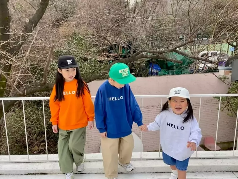 The Grey - Korean Children Fashion - #discoveringself - Hello Bye Sweatshirt - 9