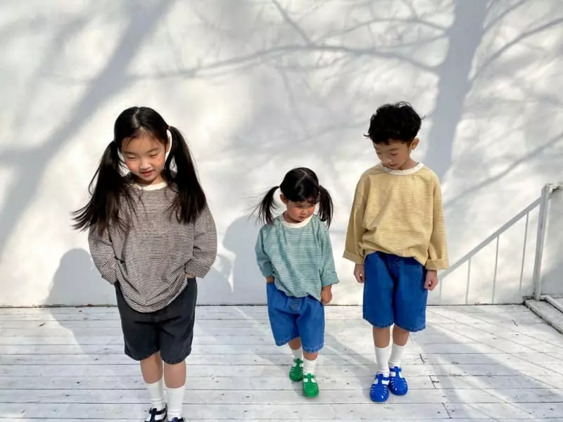 The Grey - Korean Children Fashion - #discoveringself - Washing Small Stripes Tee - 8