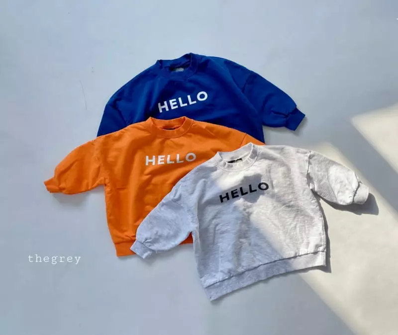 The Grey - Korean Children Fashion - #fashionkids - Hello Bye Sweatshirt - 10