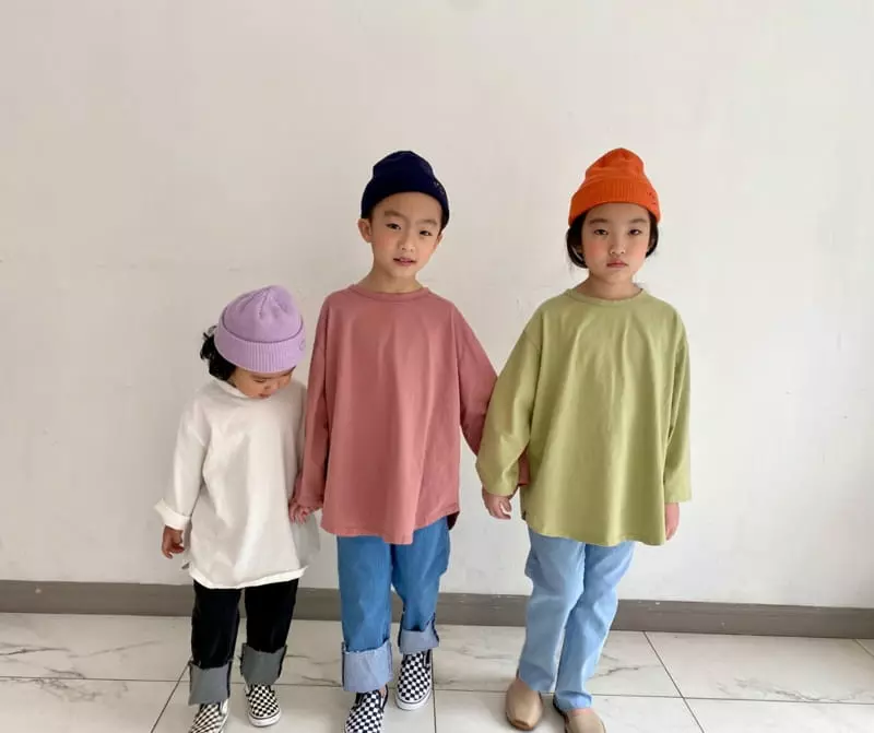 The Grey - Korean Children Fashion - #kidsshorts - Washing Loose Tee - 2