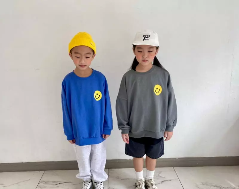 The Grey - Korean Children Fashion - #kidzfashiontrend - Smile Sweatshirt - 8