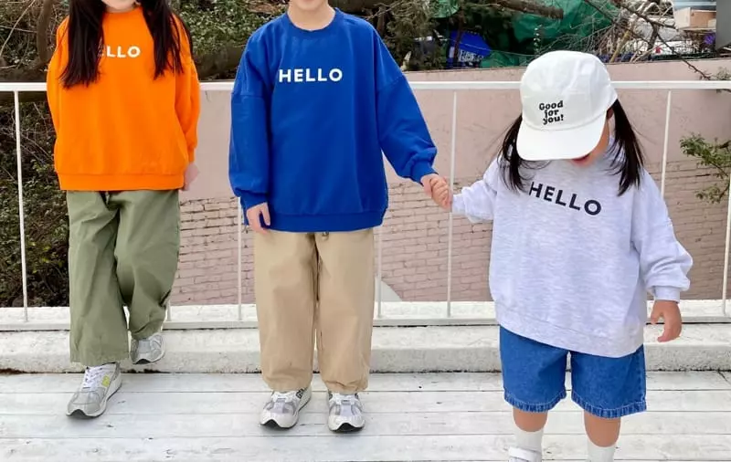 The Grey - Korean Children Fashion - #minifashionista - Hello Bye Sweatshirt - 3