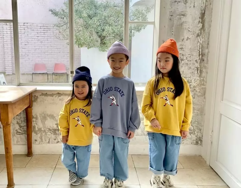 The Grey - Korean Children Fashion - #minifashionista - Baseball Sweatshirt