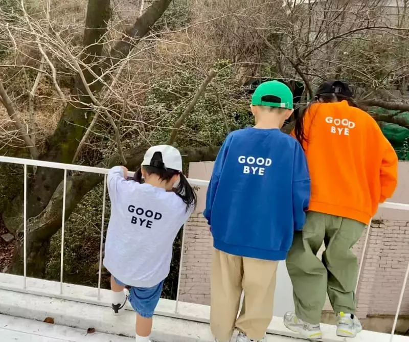 The Grey - Korean Children Fashion - #minifashionista - Hello Bye Sweatshirt - 4