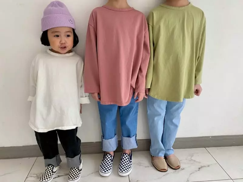 The Grey - Korean Children Fashion - #prettylittlegirls - Washing Loose Tee - 9