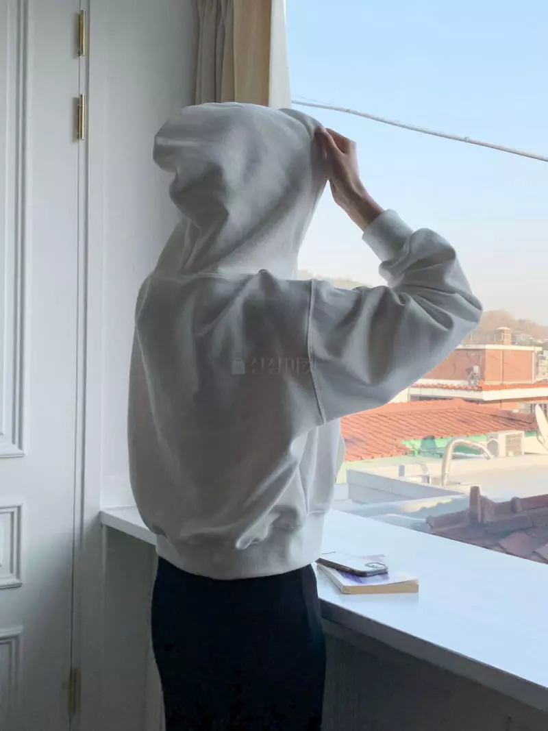 The Nkino - Korean Women Fashion - #thelittlethings - Lettering Tape Hoody Tee