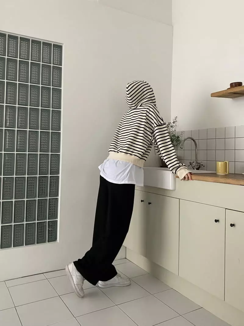 The Nkino - Korean Women Fashion - #vintagekidsstyle - Color Stripe Hoody Tee - 3