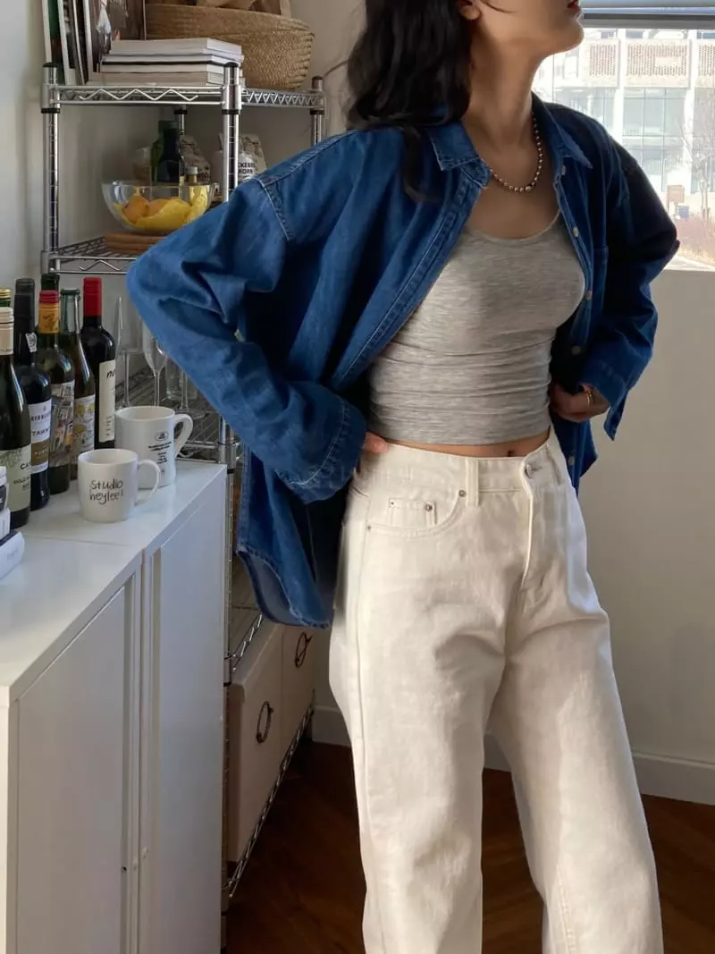 The Nkino - Korean Women Fashion - #momslook - By Denim Shirt - 4