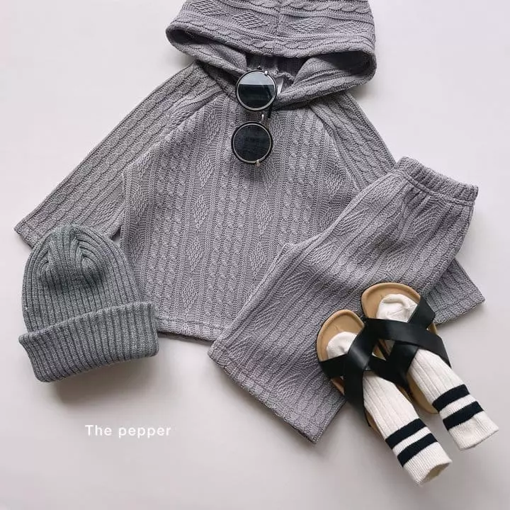 The Pepper - Korean Children Fashion - #childofig - Twist Knit Top Bottom Set - 10