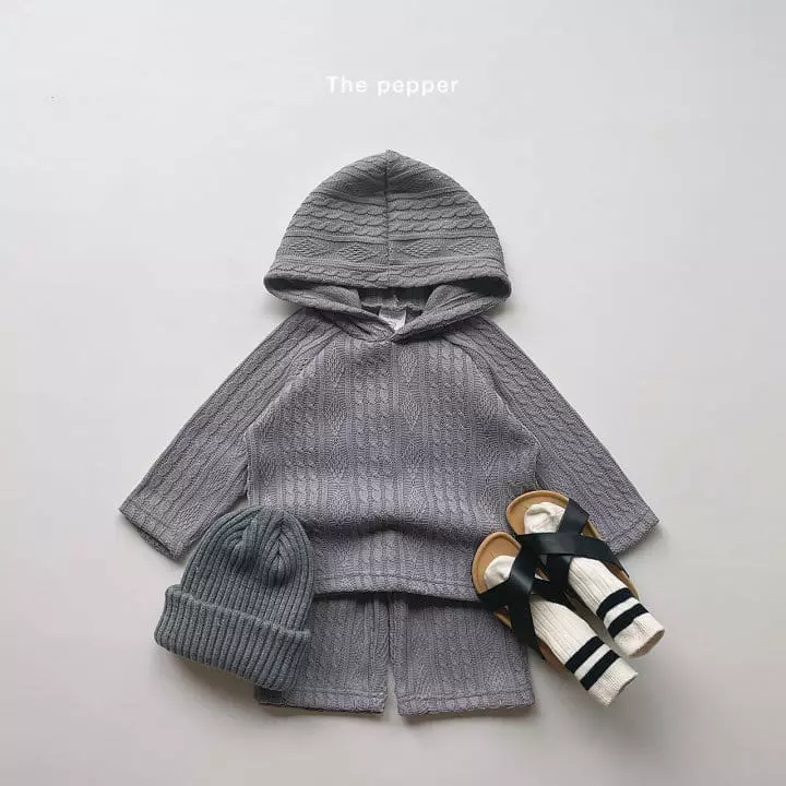The Pepper - Korean Children Fashion - #minifashionista - Twist Knit Top Bottom Set - 5