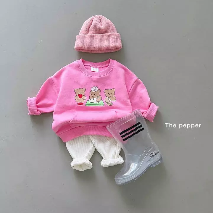 The Pepper - Korean Children Fashion - #prettylittlegirls - Bear Kangaroo Sweatshirt - 3