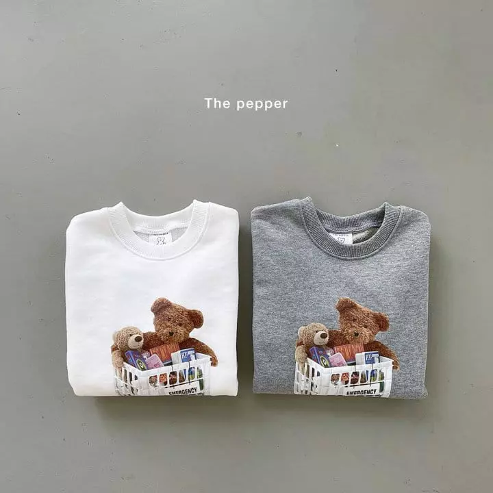 The Pepper - Korean Children Fashion - #prettylittlegirls - Bear Basket Sweatshirt