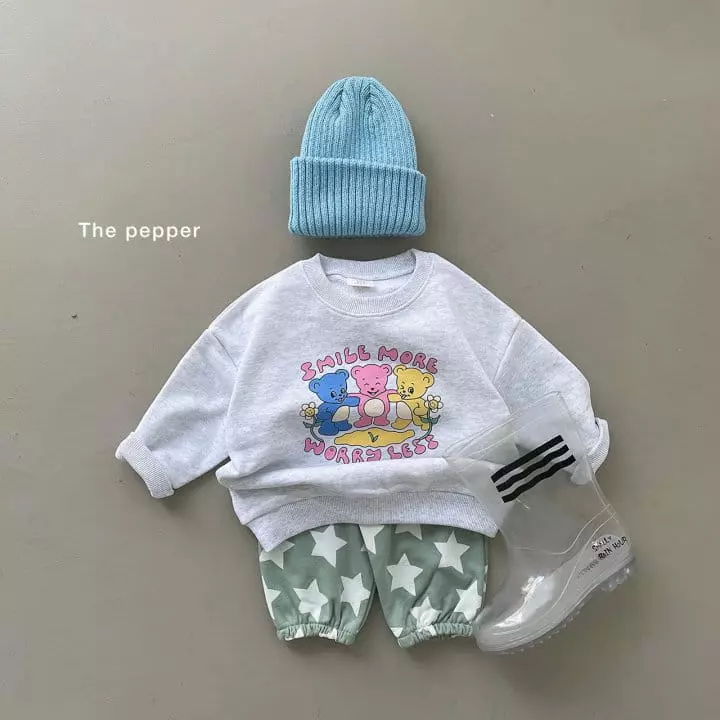 The Pepper - Korean Children Fashion - #todddlerfashion - Bear Three Sweatshirt - 3