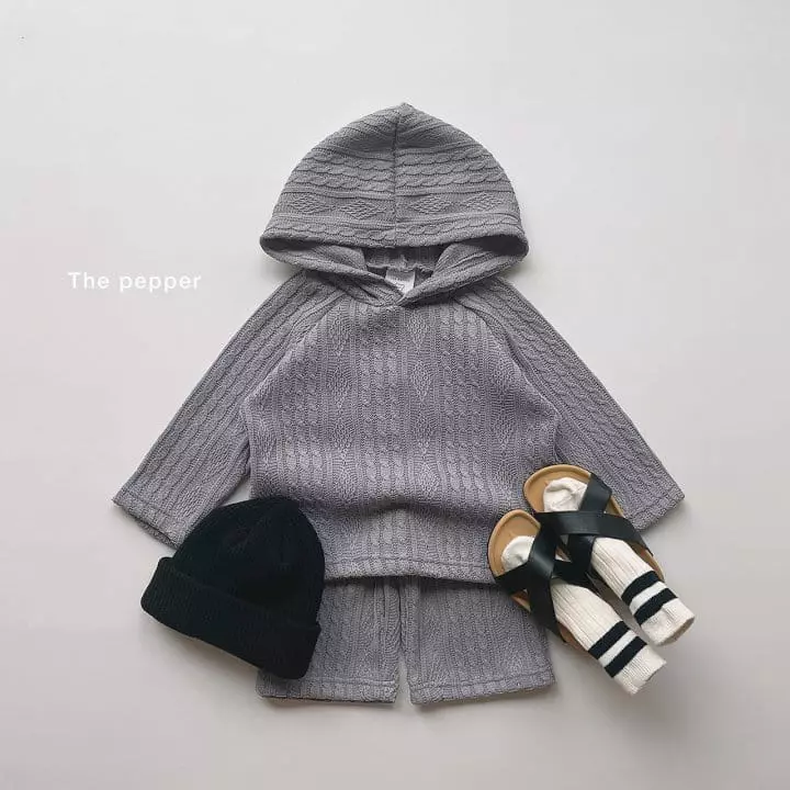 The Pepper - Korean Children Fashion - #toddlerclothing - Twist Knit Top Bottom Set - 8