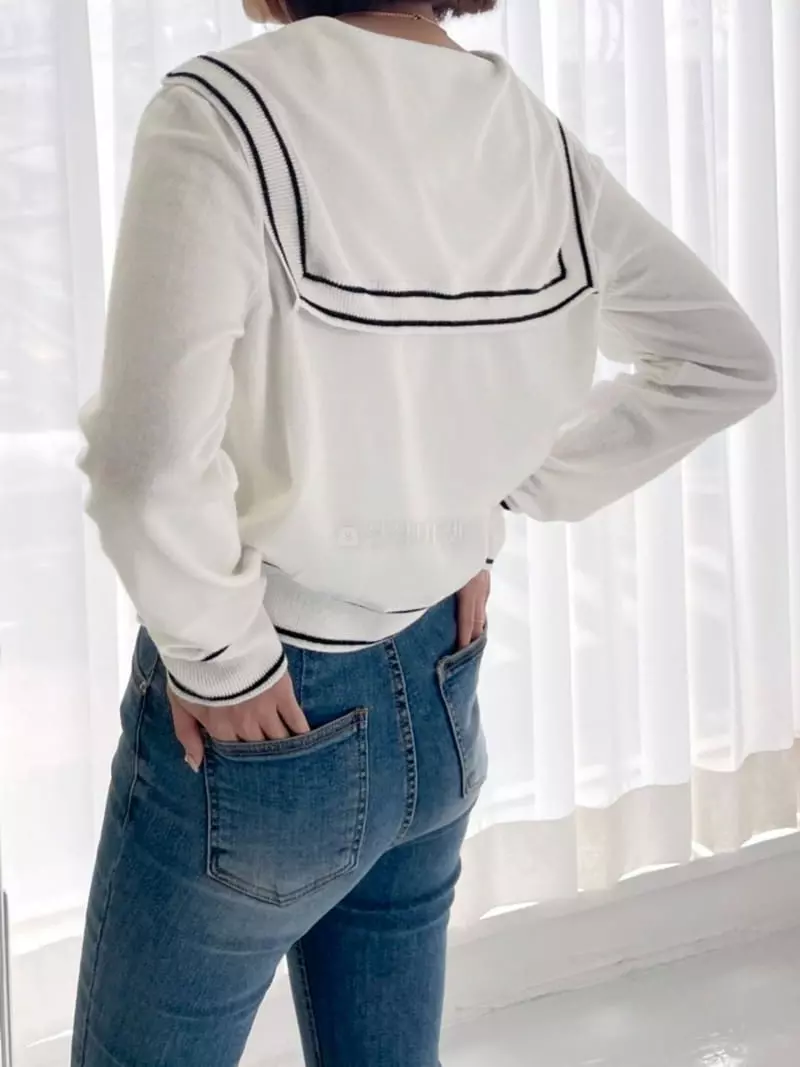 Theany - Korean Women Fashion - #momslook - Sailor Cardigan