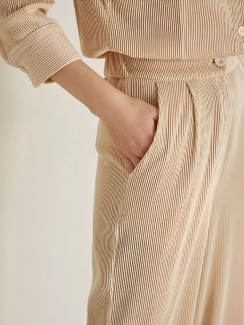 Theany - Korean Women Fashion - #restrostyle - Rib Wide Pants