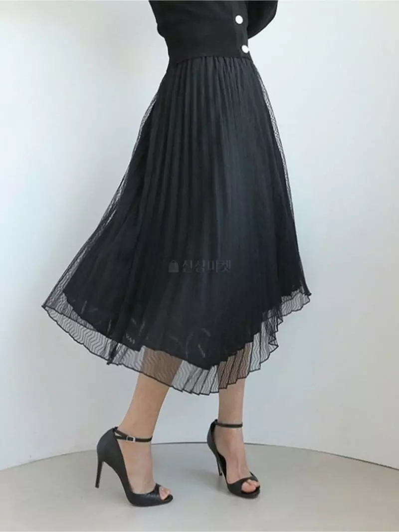 Theany - Korean Women Fashion - #vintageinspired - Sha Pleats Skirt - 3