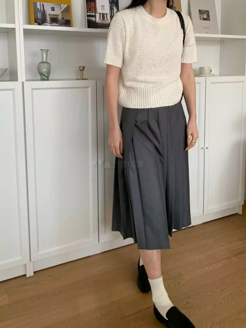 Thecamel - Korean Women Fashion - #momslook - Joy Knit Tee - 2