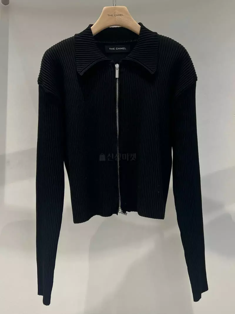 Thecamel - Korean Women Fashion - #momslook - Two Way Zipper Collar Cardigan