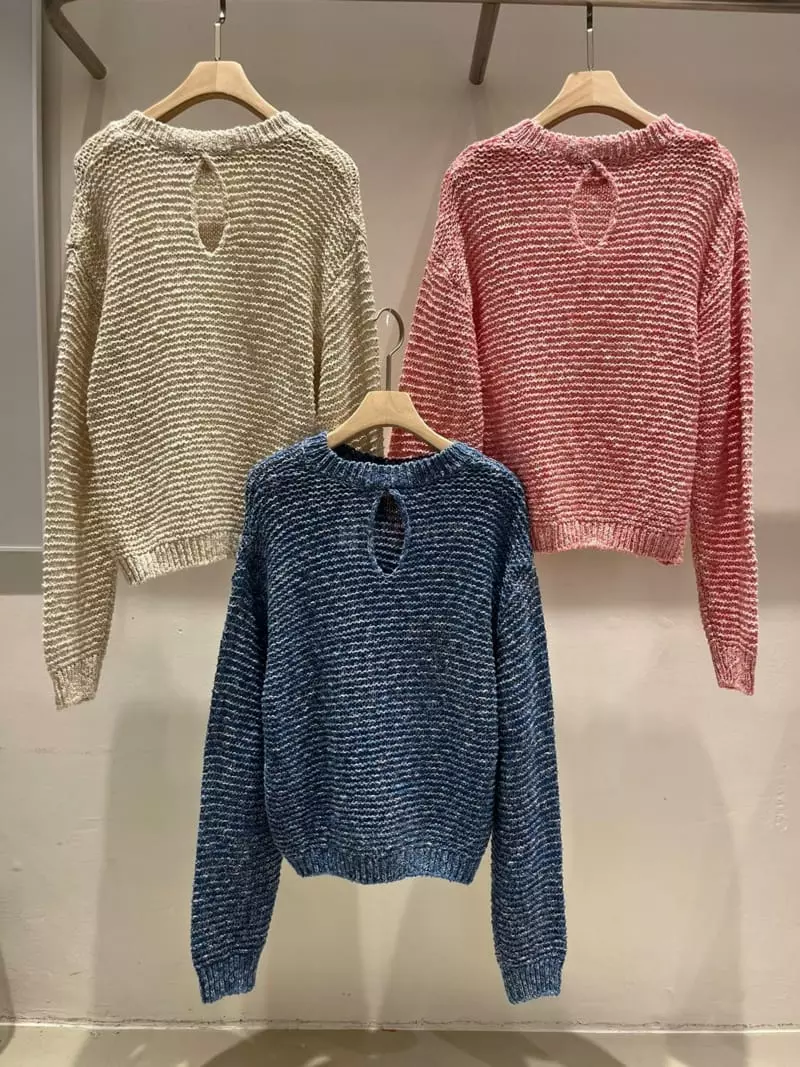 Thecamel - Korean Women Fashion - #momslook - Open Knit Tee