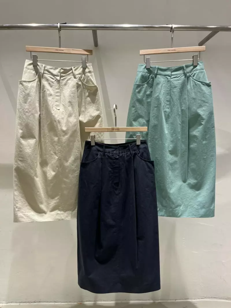 Thecamel - Korean Women Fashion - #pursuepretty - Over Pocket Skirt