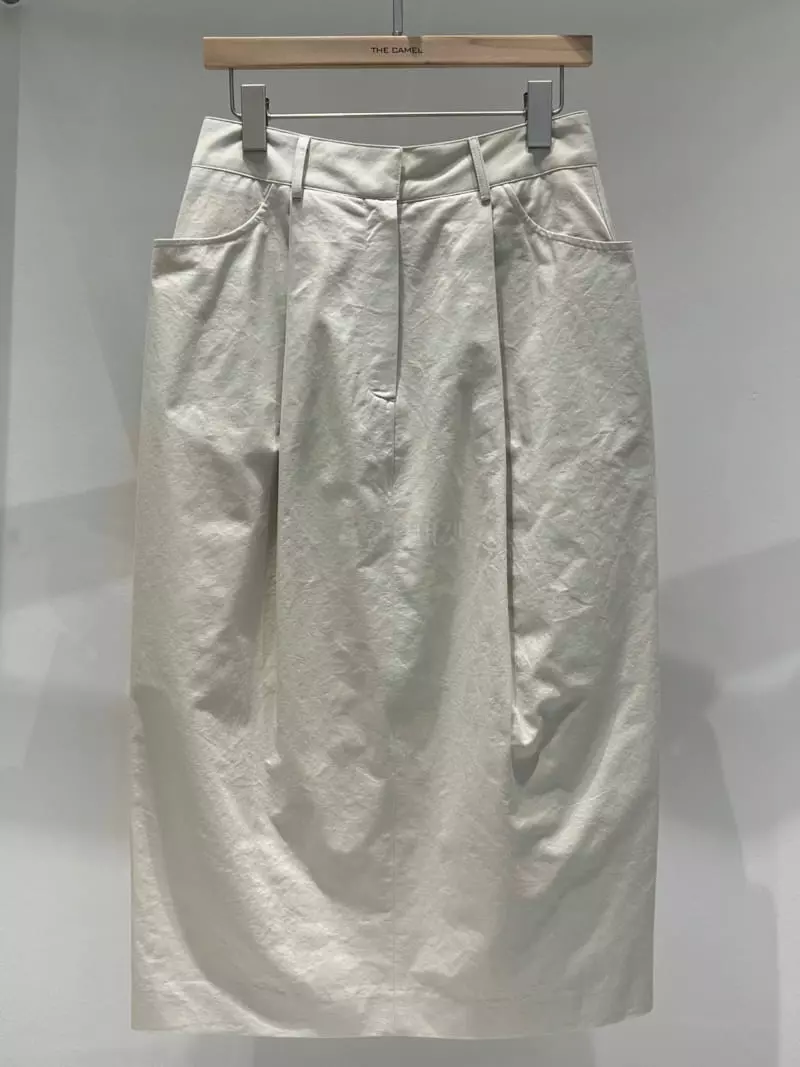 Thecamel - Korean Women Fashion - #romanticstyle - Over Pocket Skirt - 3