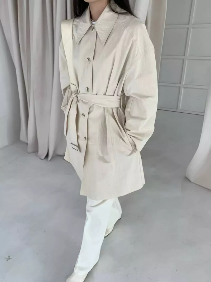 Thecamel - Korean Women Fashion - #shopsmall - Bow Trench Coat