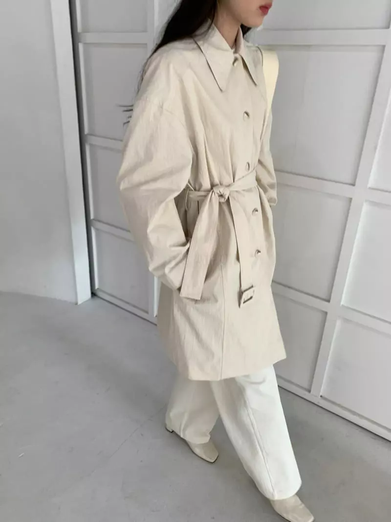 Thecamel - Korean Women Fashion - #thatsdarling - Bow Trench Coat - 2
