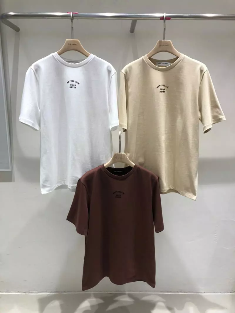 Thecamel - Korean Women Fashion - #vintageinspired - Never Center Tee - 2