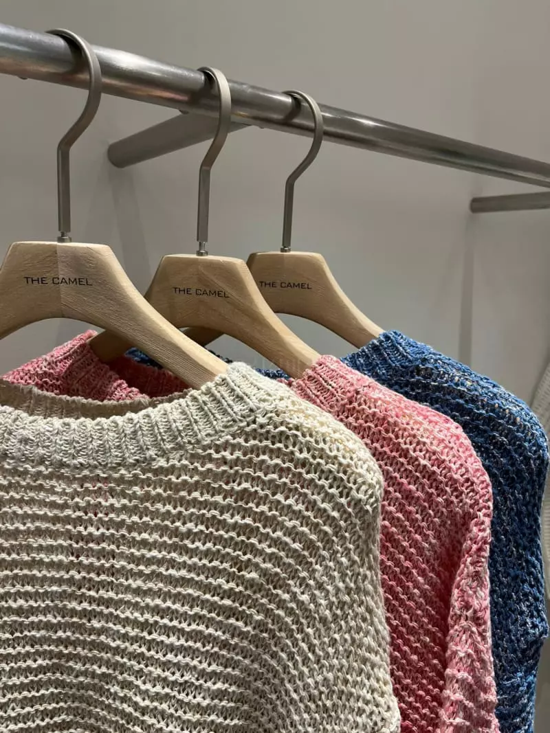 Thecamel - Korean Women Fashion - #womensfashion - Open Knit Tee - 2