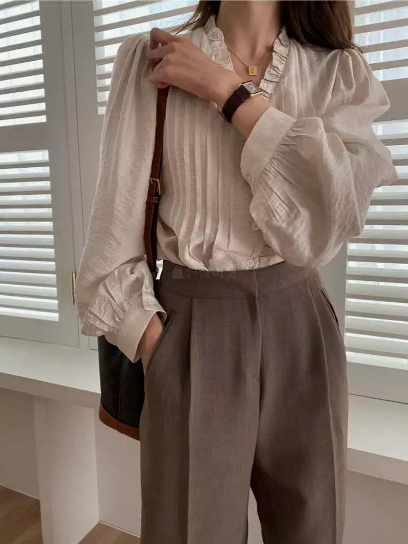 Tizzi - Korean Women Fashion - #momslook - Vogue Blouse - 2