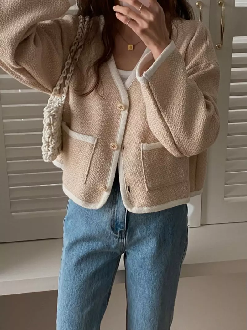 Tizzi - Korean Women Fashion - #momslook - Plain Cardigan - 3