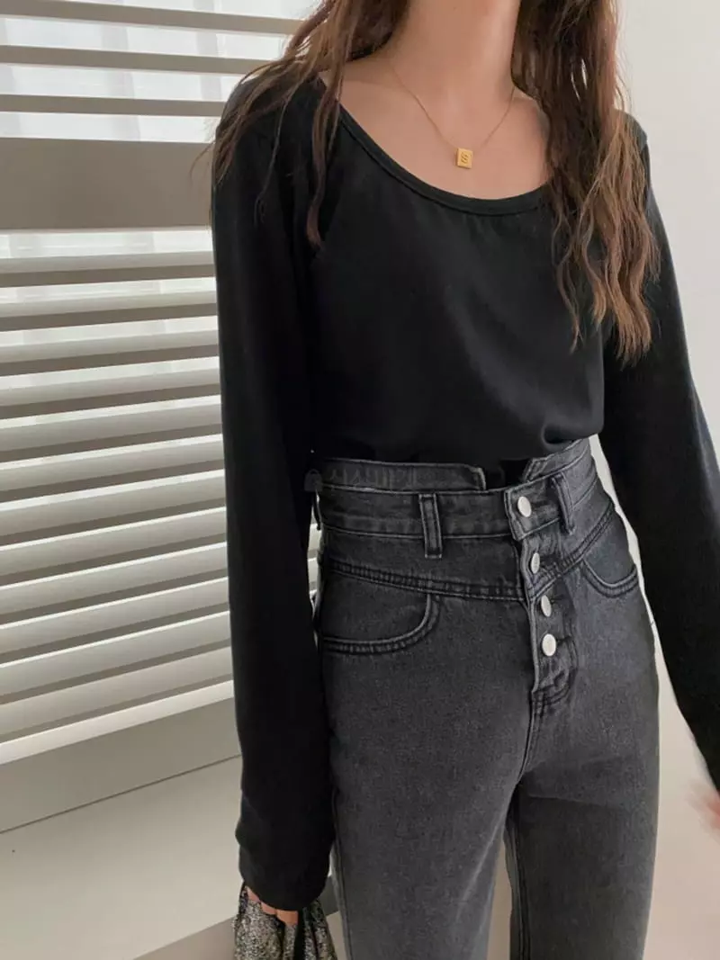 Tizzi - Korean Women Fashion - #momslook - Tencel Tee - 2