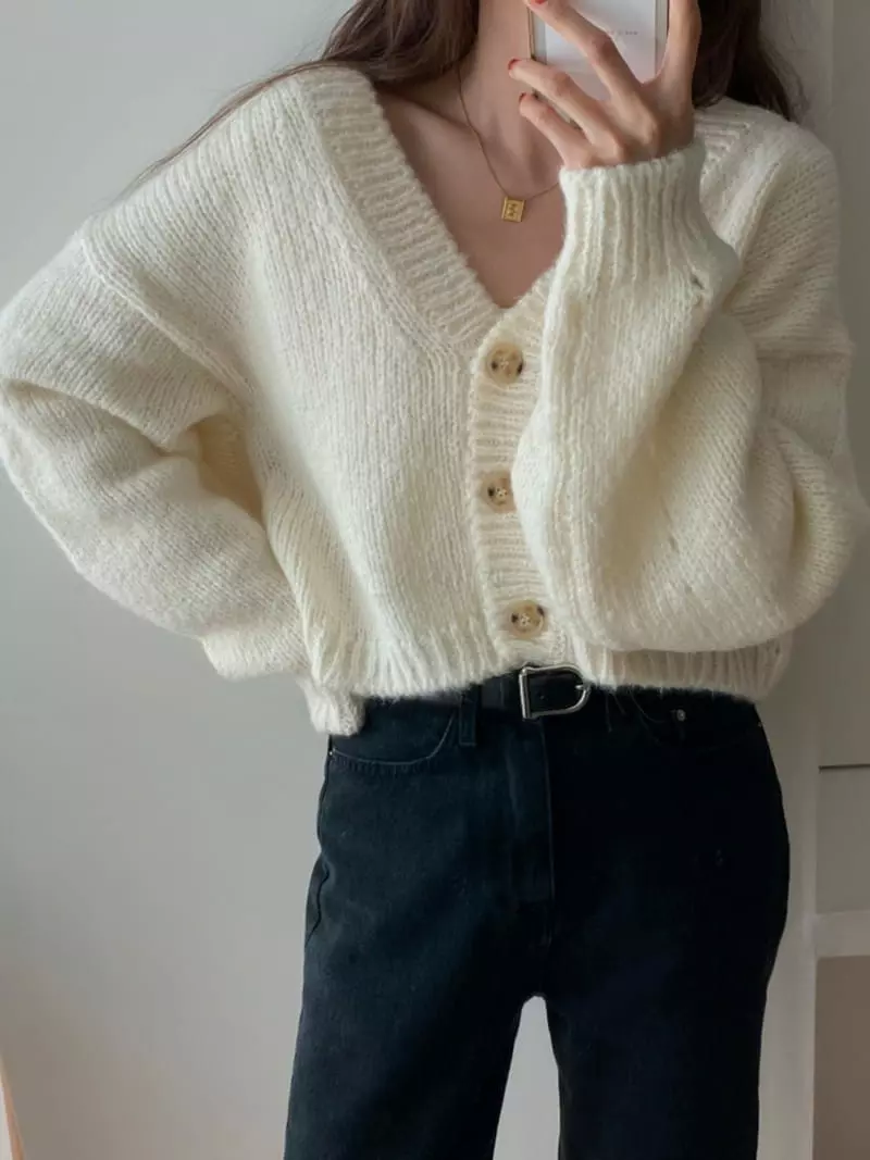 Tizzi - Korean Women Fashion - #womensfashion - Alpha Mini Cardigan - 4