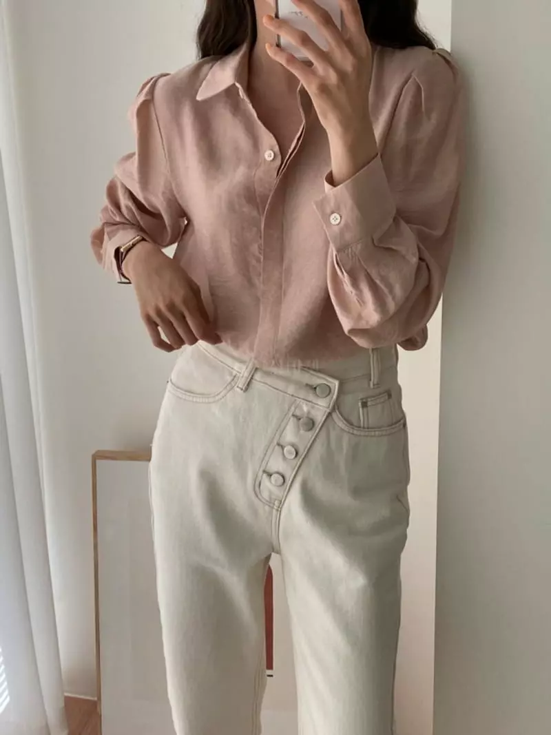 Tizzi - Korean Women Fashion - #momslook - Powder Blouse - 2